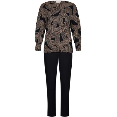 Pastunette Speelse strepen pyjama zwart Zwart vrouw 36 Pastunette Speelse strepen pyjama zwart Zwart vrouw 36