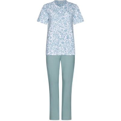 Pastunette Katoenen pyjama blauwe flora Blauw vrouw 46 Pastunette Katoenen pyjama blauwe flora Blauw vrouw 46