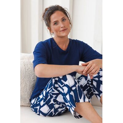 Pastunette Duurzame pyjama speelse vlekken Blauw vrouw 52 Pastunette Duurzame pyjama speelse vlekken Blauw vrouw 52