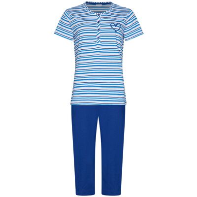 Rebelle Katoenen pyjama blauwe strepen Blauw vrouw 40 Rebelle Katoenen pyjama blauwe strepen Blauw vrouw 40