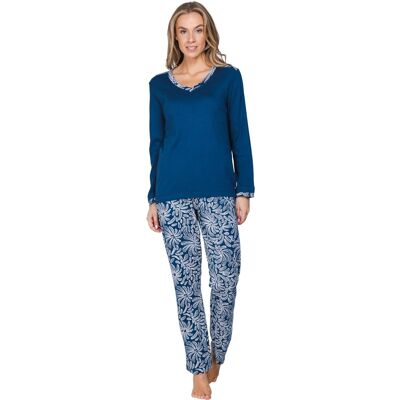 Katoenen dames pyjama donkerblauw Pastunette Blauw vrouw 38 Katoenen dames pyjama donkerblauw Pastunette Blauw vrouw 38