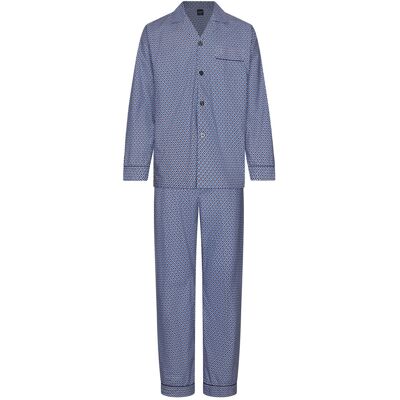 Katoenen doorknooppyjama Robson Blauw man 48 Katoenen doorknooppyjama Robson Blauw man 48