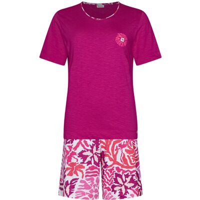 Pastunette Katoenen shortama rode bloemen Paars vrouw 36 Pastunette Katoenen shortama rode bloemen Paars vrouw 36