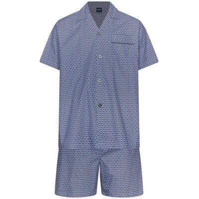 Katoenen doorknoopshortama Robson Blauw man 60 Katoenen doorknoopshortama Robson Blauw man 60