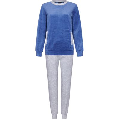 Blauwe velours pyjama Pastunette Blauw vrouw 48 Blauwe velours pyjama Pastunette Blauw vrouw 48