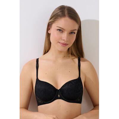 Zwarte voorgevormde beugel bh Lisca Opal F - H Zwart vrouw 80 Zwarte voorgevormde beugel bh Lisca Opal F - H Zwart vrouw 80