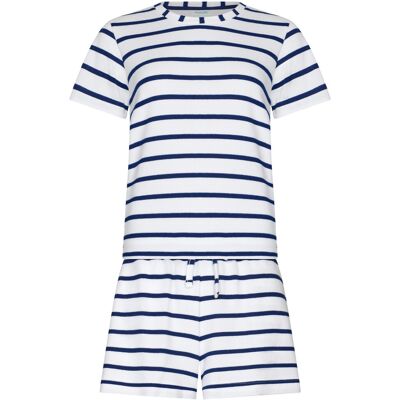 Zomerse gestreepte shortama Rebelle Blauw vrouw 40 Zomerse gestreepte shortama Rebelle Blauw vrouw 40