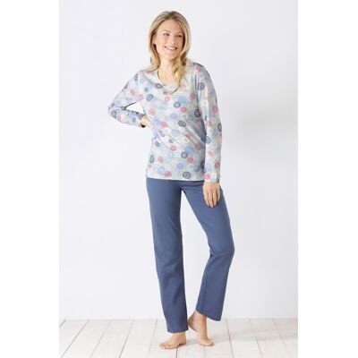 Dames pyjama grafische cirkels Hajo Grijs vrouw 52/54 Dames pyjama grafische cirkels Hajo Grijs vrouw 52/54