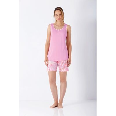 Hajo dames shortama roze zebra Roze vrouw 40/42 Hajo dames shortama roze zebra Roze vrouw 40/42