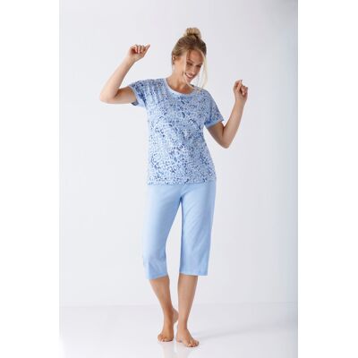 Hajo dames pyjama blauwe panter Blauw vrouw 36/38 Hajo dames pyjama blauwe panter Blauw vrouw 36/38