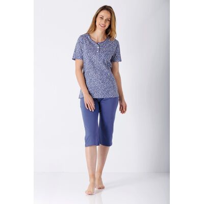 Dames zomerpyjama blauw van Hajo Blauw vrouw 36/38 Dames zomerpyjama blauw van Hajo Blauw vrouw 36/38
