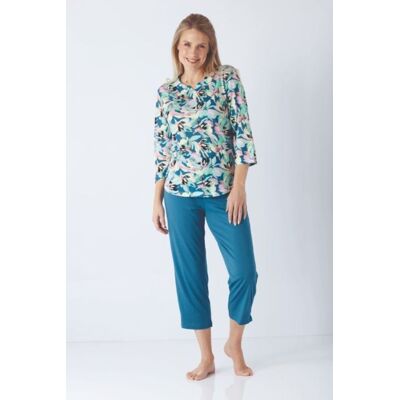 Premium dames pyjama turquoise Hajo Groen vrouw 36/38 Premium dames pyjama turquoise Hajo Groen vrouw 36/38