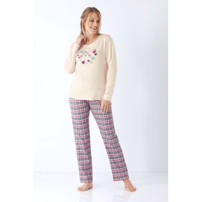 Premium katoen dames pyjama multicolour Hajo Meerdere kleuren vrouw 48/50 Premium katoen dames pyjama multicolour Hajo Meerdere kleuren vrouw 48/50