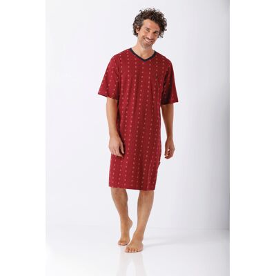 Rood heren nachthemd Hajo Rood man 48 Rood heren nachthemd Hajo Rood man 48
