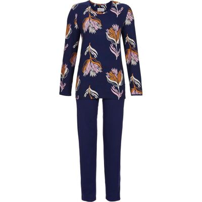 Marineblauwe pyjama bloemen Ringella Blauw vrouw 50 Marineblauwe pyjama bloemen Ringella Blauw vrouw 50