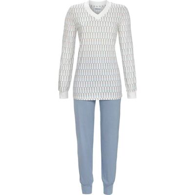Ringella Stippen pyjama warm katoen Wit vrouw 50 Ringella Stippen pyjama warm katoen Wit vrouw 50