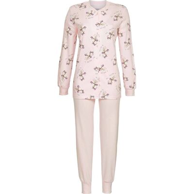 Ringella Warme katoenen doorknooppyjama roze Roze vrouw 54 Ringella Warme katoenen doorknooppyjama roze Roze vrouw 54