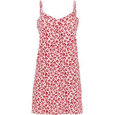 Spaghetti nachthemd roze panterprint Ringella Roze vrouw 42 Spaghetti nachthemd roze panterprint Ringella Roze vrouw 42