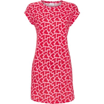 Roze hartjes nachthemd Ringella Rood vrouw 44 Roze hartjes nachthemd Ringella Rood vrouw 44