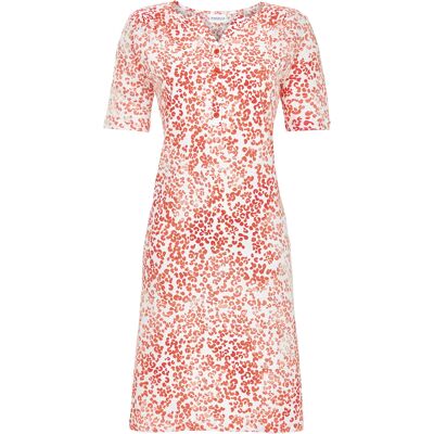 Ringella Katoenen nachthemd rood panterprint Rood vrouw 38 Ringella Katoenen nachthemd rood panterprint Rood vrouw 38