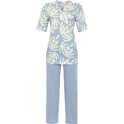 Blauwe flora pyjama Ringella Blauw vrouw 42 Blauwe flora pyjama Ringella Blauw vrouw 42