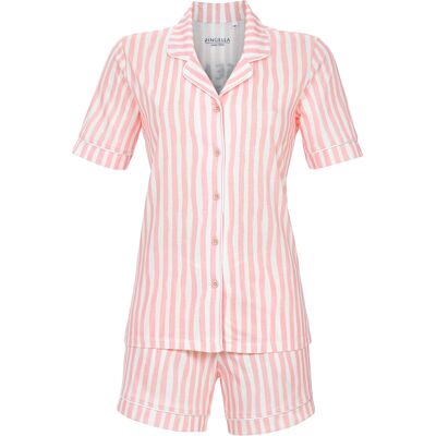 Katoenen doorknoop shortama zomer Ringella Roze vrouw 38 Katoenen doorknoop shortama zomer Ringella Roze vrouw 38