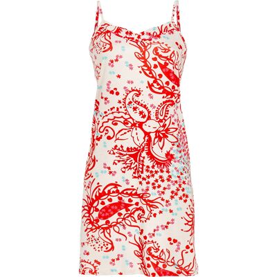 Ringella Rood roze paisley nachthemd Rood vrouw 38 Ringella Rood roze paisley nachthemd Rood vrouw 38