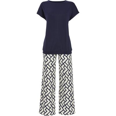 Chique nachtblauwe pyjama Ringella Blauw vrouw 40 Chique nachtblauwe pyjama Ringella Blauw vrouw 40