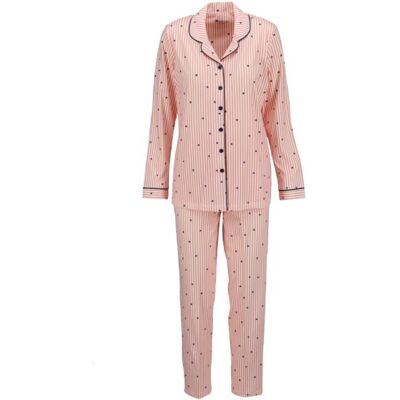 Katoenen dames pyjama perzik Ringella Roze vrouw 38 Katoenen dames pyjama perzik Ringella Roze vrouw 38
