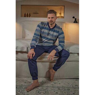 Katoenen dames pyjama nachtblauw Ringella Blauw vrouw 48 Katoenen dames pyjama nachtblauw Ringella Blauw vrouw 48