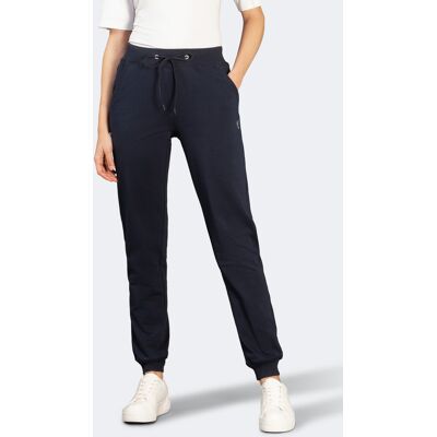 Hajo Comfortabele dames vrijetijdsbroek met boorden blauw Blauw vrouw 40 Hajo Comfortabele dames vrijetijdsbroek met boorden blauw Blauw vrouw 40