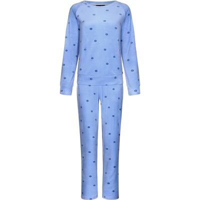 Duurzaam velours huispak Rebelle Blauw vrouw 48 Duurzaam velours huispak Rebelle Blauw vrouw 48