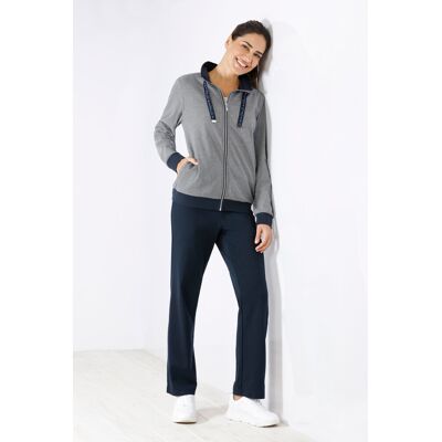 Dames huispak Hajo donkerblauw interlock Blauw vrouw 48 Dames huispak Hajo donkerblauw interlock Blauw vrouw 48