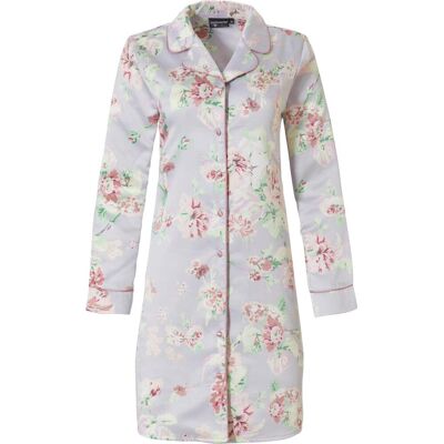 Satijnen bloemen doorknoopnachthemd Pastunette Grijs vrouw 36 Satijnen bloemen doorknoopnachthemd Pastunette Grijs vrouw 36