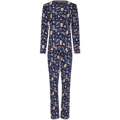 Pastunette Warme pyjama interlock popcorn Robin Blauw vrouw 36 Pastunette Warme pyjama interlock popcorn Robin Blauw vrouw 36