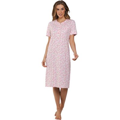 Zachtroze katoenen nachthemd Pastunette Roze vrouw 38 Zachtroze katoenen nachthemd Pastunette Roze vrouw 38