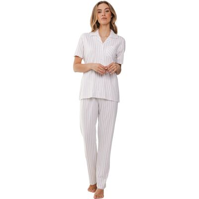 Pastunette Katoenen doorknooppyjama zandkleurig Beige vrouw 46 Pastunette Katoenen doorknooppyjama zandkleurig Beige vrouw 46