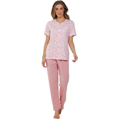 Zachtroze katoenen pyjama Pastunette Roze vrouw 50 Zachtroze katoenen pyjama Pastunette Roze vrouw 50