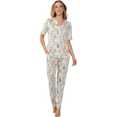 Pastunette Vrolijke duurzame pyjama planten Wit vrouw 46 Pastunette Vrolijke duurzame pyjama planten Wit vrouw 46