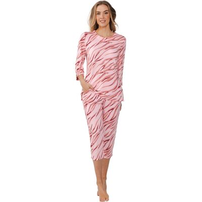 Pastunette Duurzame pyjama roze zebra Roze vrouw 52 Pastunette Duurzame pyjama roze zebra Roze vrouw 52