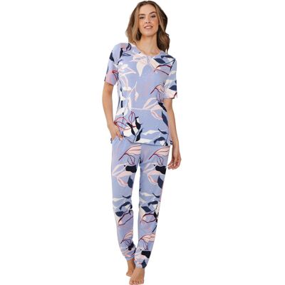 Duurzame lila pyjama Pastunette Blauw vrouw 50 Duurzame lila pyjama Pastunette Blauw vrouw 50