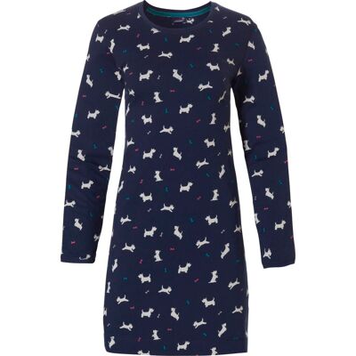 Rebelle Blauw hondjes nachthemd katoen Blauw vrouw 36 Rebelle Blauw hondjes nachthemd katoen Blauw vrouw 36