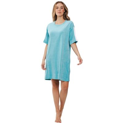 Rebelle Sportief lichtblauw nachthemd velours Blauw vrouw 48 Rebelle Sportief lichtblauw nachthemd velours Blauw vrouw 48