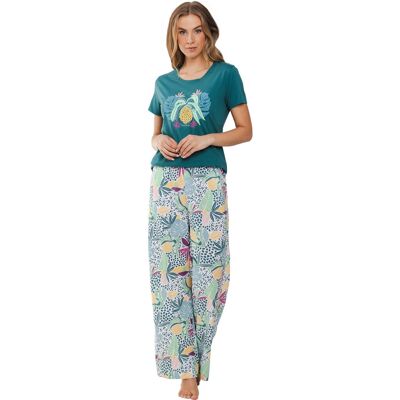 Rebelle Duurzame katoenen pyjama turquoise Groen vrouw 38 Rebelle Duurzame katoenen pyjama turquoise Groen vrouw 38
