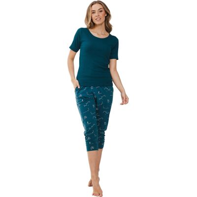 Rebelle Duurzame katoenen pyjama makis Groen vrouw 40 Rebelle Duurzame katoenen pyjama makis Groen vrouw 40