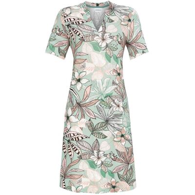 Ringella Nachthemd groene en roze bloemen Groen vrouw 36 Ringella Nachthemd groene en roze bloemen Groen vrouw 36