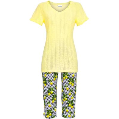 Ringella Pyjama ruiten en citroenen Geel vrouw 36 Ringella Pyjama ruiten en citroenen Geel vrouw 36