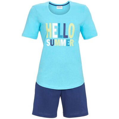 Ringella Turquoise shortama zomer katoen Blauw vrouw 36 Ringella Turquoise shortama zomer katoen Blauw vrouw 36