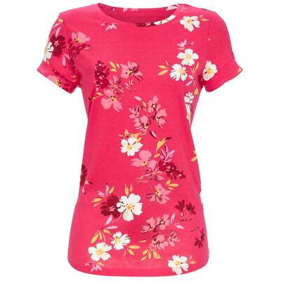 Fuchsia gebloemd pyjamashirt Ringella Roze vrouw 40 Fuchsia gebloemd pyjamashirt Ringella Roze vrouw 40