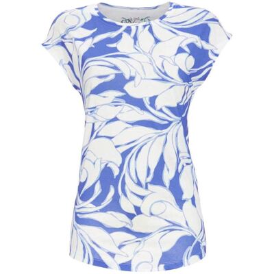 Ringella Abstracte bloemen pyjamashirt blauw Blauw vrouw 48 Ringella Abstracte bloemen pyjamashirt blauw Blauw vrouw 48